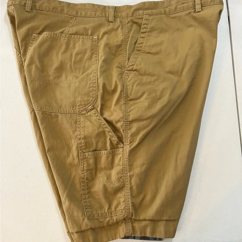 Polo by Ralph Lauren Rerversible Mens Shorts Khaki Tan Plaid Preppy 90s Sz 40